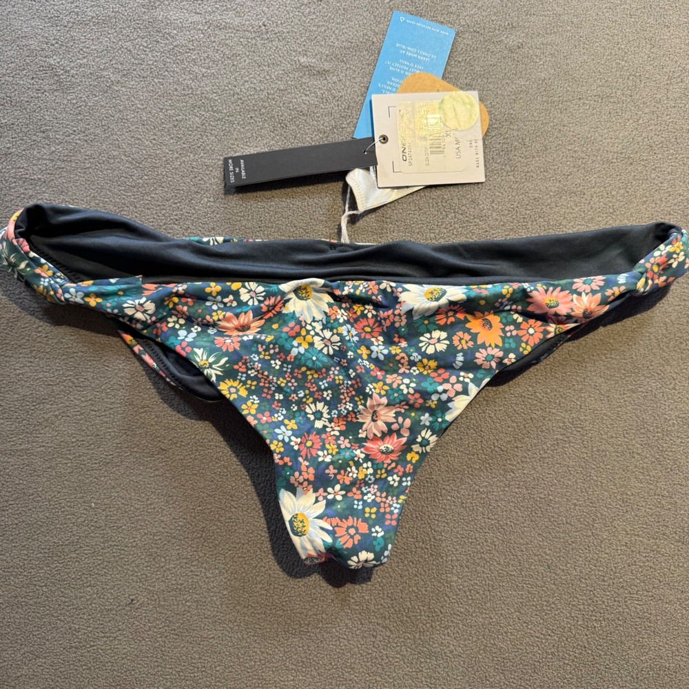 O'Neill Eliza Ditsy Sunset Bikini Bottom Floral Print Blue XL SP2474054 NWT